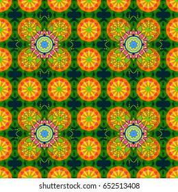 Motley seamless pattern. Vector abstract flower background. Pretty floral print with small flowers.