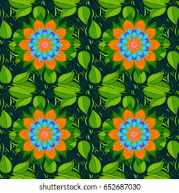 Motley seamless pattern. Vector abstract flower background. Pretty floral print with pink small flowers.