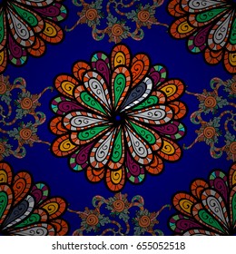 Motley seamless pattern. Vector abstract flower background. Pretty floral print with pink small flowers.