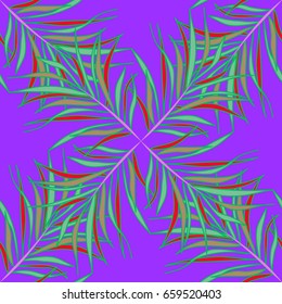 Motley seamless pattern. Vector abstract leaf background. Pretty floral print with small leaves.