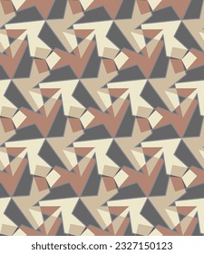 Motley tiled seamless pattern in soft colors. Vector illustration for print, fabric, cover, packaging, interior decor, blog decoration and other your projects.