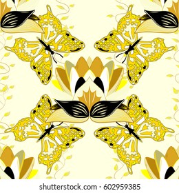 Motley vector illustration. Seamless exotic pattern with many tropical flowers. Blooming jungle.