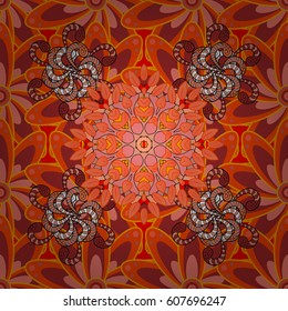 Motley vector illustration. Seamless exotic pattern with many tropical flowers. Blooming jungle.