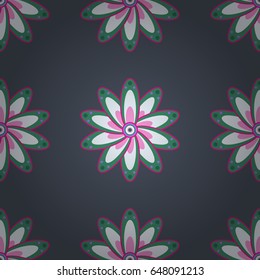 Motley vector illustration. Seamless exotic pattern with many tropical flowers. Blooming jungle.