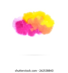  Motley watercolor cloud. Vector. EPS 10.