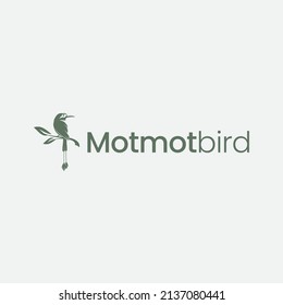 MOTMOT BIRD LOGO DESIGN VECTOR