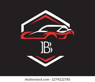 Logotipo De Alfabeto Moto De B
