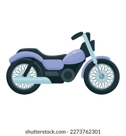 Moto chopper icon cartoon vector. Bike road. Biking adventure