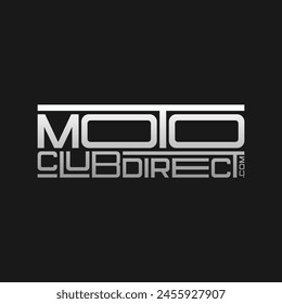 Moto club direct typography logo design  
