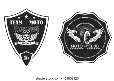 Moto club. emblem of bikers.