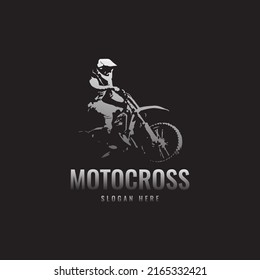 Moto cross dirt bike team racing vector logo