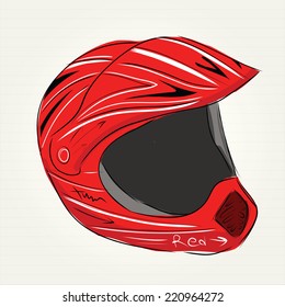moto cross  helmet vector EPS 10 