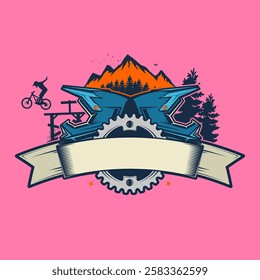Moto cross logo design template