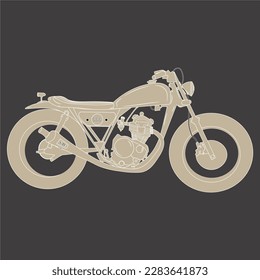 Moto custom bratsyle with style moto vibe vector