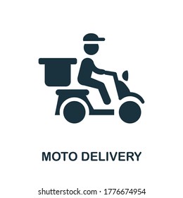 Moto Delivery icon. Simple element from delivery collection. Creative Moto Delivery icon for web design, templates, infographics and more