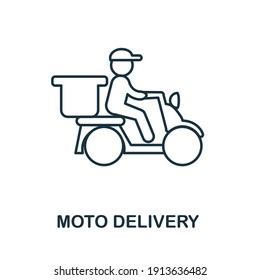 Moto Delivery icon. Simple element from delivery collection. Creative Moto Delivery icon for web design, templates, infographics and more