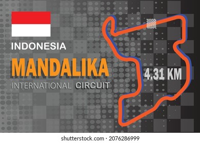 MOTO GP MANDALIKA Indonesia International Racing Circuit Layout. WSBK MOTO GP 2023.