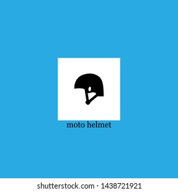 moto helmet icon sign signifier vector
