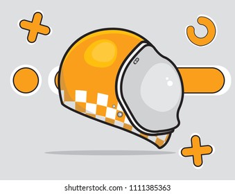 Moto helmet vector illustration