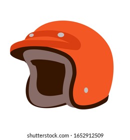  moto helmet, vector illustration, flat style profile side