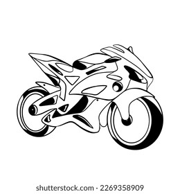 moto motorcycle sportbike icon illustration vector file eps 10 concept drawing outline sketches motorcycle racer sport rider motorcycle