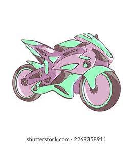 moto motorcycle sportbike icon illustration vector file eps 10 concept drawing outline sketches motorcycle racer sport rider motorcycle