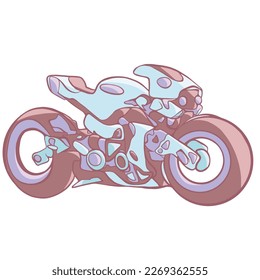 moto motorcycle sportbike icon illustration vector file eps 10 concept drawing outline sketches motorcycle extreme racer 