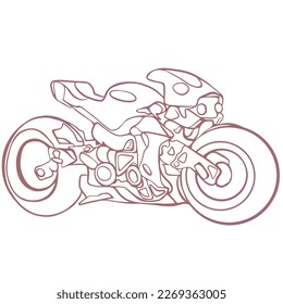 moto motorcycle sportbike icon illustration vector file eps 10 concept drawing outline sketches motorcycle extreme racer 