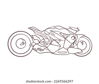 moto motorcycle sportbike icon illustration vector file eps 10 concept drawing outline sketches motorcycle racer sport rider motorcycle