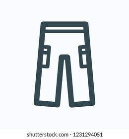 Moto pants icon, moto jeans vector icon