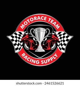 Moto Race Logo Design. Motor sport Illustration Logo Vector