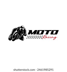 Moto Race Logo Design. Motor sport Illustration Logo Vector