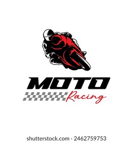 Moto Race Logo Design. Motor sport Illustration Logo Vector