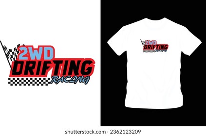 Moto racing graphic t-shirt design ready to print, editable