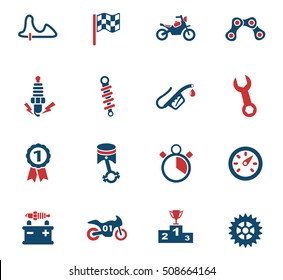 moto racing web icons for user interface design
