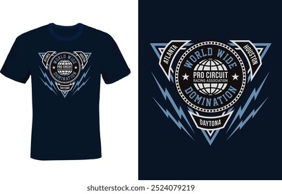 Moto sports t-shirt design illustration vector 