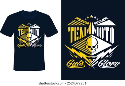Moto sports t-shirt design illustration vector 