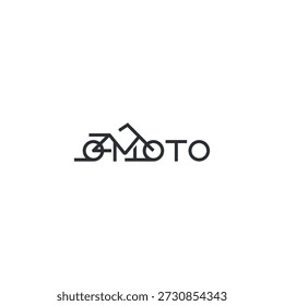 Moto-Text-Design, typografisches Logo.