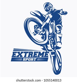 Moto Track or Motocross Jump Logo Vector