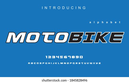Motobike font. Elegant alphabet letters font set. Classic Gold Lettering Typography Fonts regular uppercase and number. vector illustration