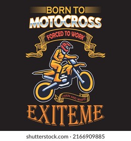 Motocros t shirt design vector file.