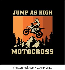 motocross action illustration vector isolated