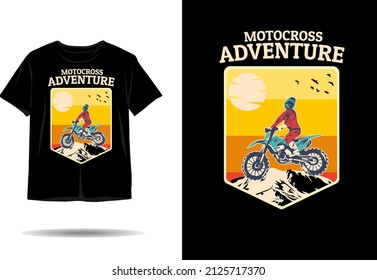 Motocross adventure silhouette t shirt design