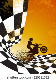 motocross background design with grunge element and place for text 