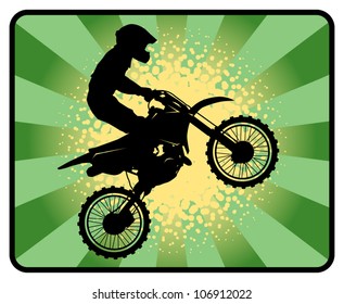 Motocross background, vector illustration