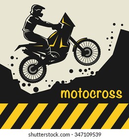 Motocross background, vector illustration