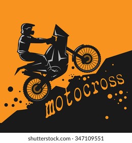 Motocross background, vector illustration