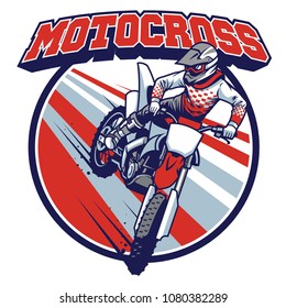 Motocross badge desig