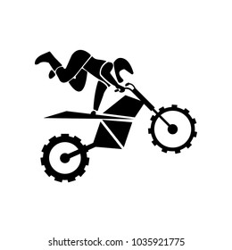 Motocross Bike Aerial Stunt Silhouette