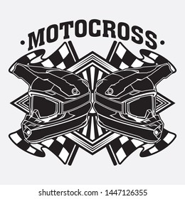motocross bike dirt racing team, vector EPS 10
